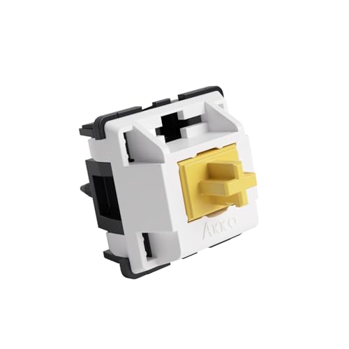 Akko V3 Penguin Tactile Silent Keyboard Switch for Mechanical Gaming Keyboard, 5-Pin 50gf Quiet Pre-Lubed Switches with Standard MX Structure (45pcs) - color: Penguin