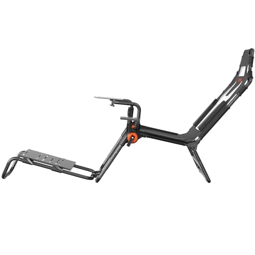 VEVOR Racing Wheel Stand Foldable Fit For Logitech,Thrustmaster,Fanatec,Hori,Mad Catz, Carbon Steel Driving Simulator Cockpit Adjustable Pedal & Seat,Fit Most Wheels and Pedals, Max. Load 330lbs