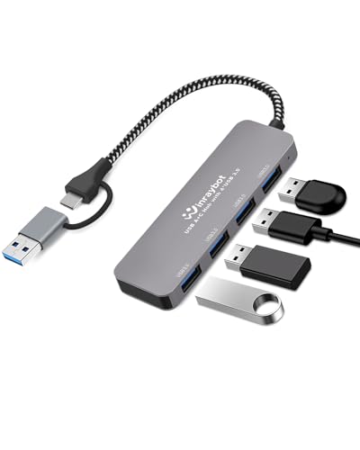 USB Hub for Laptop, USB 3.0 Splitter USB C Hub Extender Multiple USB Port Hub for Laptop, PC, Mouse, Keyboard, USB C Splitter with 4 USB 3.0 Port - style: USB 3.0 Hub