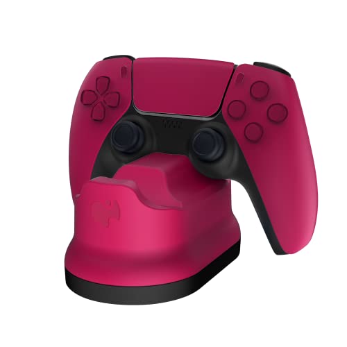 PDP Gaming PlayStation 5 METAVOLT Dual Charging Station for 2 Wireless PS5 Controllers (Cosmic Red) - color: Cosmic Red