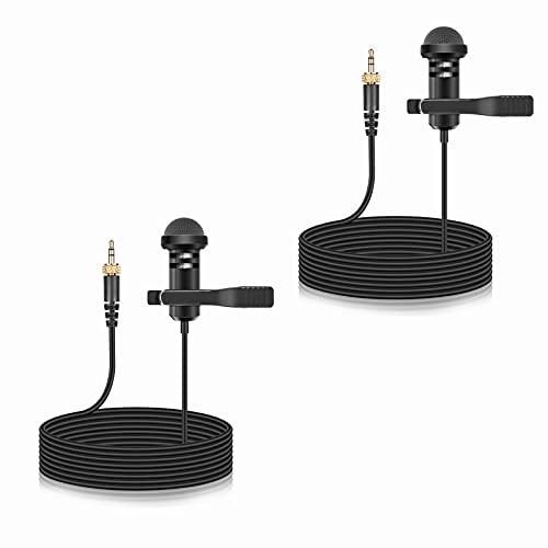 2-Pack Lavalier Microphone for Rode Wireless Pro, GO II 2 Transmitters | Omnidirectional Condenser Lapel Mic with Screw Lock for Vlog/Lectures/Broadcasters - color: Screw Version