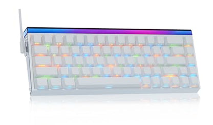 Aula Hero 68 HE 60% Gaming Keyboard Wired, Hall Effect Magnetic Switch Keyboard with Adjustable Actuation, Fast Trigger Mode, 8K Hz Polling Rate, 0.125ms Latency - color: White Pluto