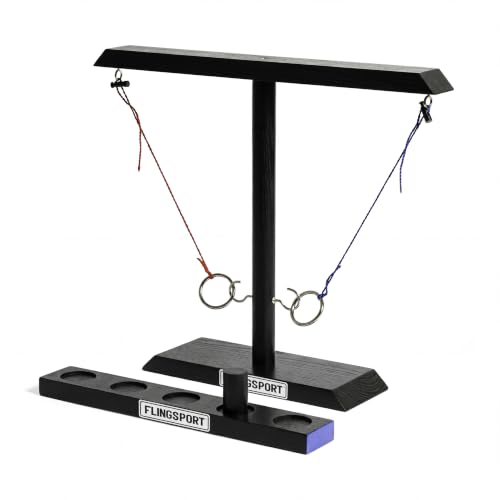 Wooden Hook and Ring Games for Adults & Teens, Ring Toss Family Games, Party Games for Adults & Kids, Couples Gifts, Couples Games, Outdoor Indoor Games, Large 16" X 13"