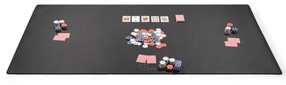 Board Game Mat 36 x 72, Table Cover for Mahjong, Poker, Playing Cards, Tile Games, Dominoes, and RPG - Neoprene Gaming Playmat - Black - color: Black, size: Rectangle 36 x 72 inches