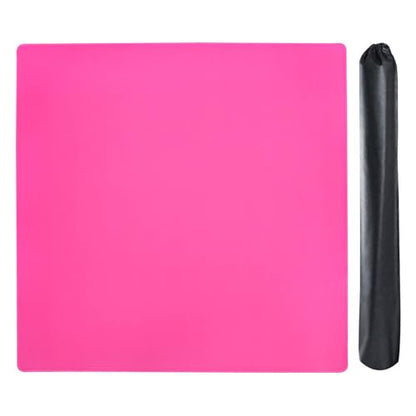 Mahjong Mat with Black Carrying Bag (Red,31.5 inches), Anti Slip and Noise Reduction Table Cover for Mahjong, Poker, Card Games, Dominoes, Board Games, Slip Resistant Mat - color: Red