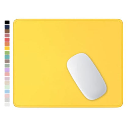 Hsurbtra Mouse Pad, Premium-Textured Square Mousepad 10.2 x 8.3 Inch, Stitched Edge Anti-Slip Waterproof Rubber Pretty Cute Computer Mat for Office Gaming Laptop Women Kids Apricot Yellow - color: Apricot Yellow, size: Square Mousepad (10.2" x 8.3")