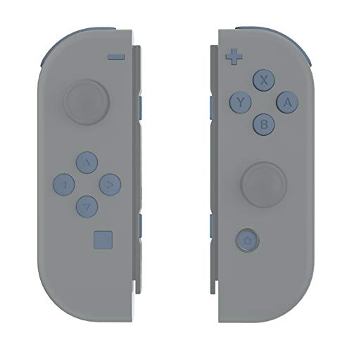 eXtremeRate DIY Full Set Buttons for Nintendo Switch & Switch OLED, Custom Replacement Buttons for JoyCon, ABXY Direction Keys SR SL L R ZR ZL + - Home Capture Trigger Buttons Springs - Slate Gray - color: Slate Gray