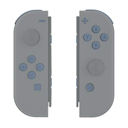 eXtremeRate DIY Full Set Buttons for Nintendo Switch & Switch OLED, Custom Replacement Buttons for JoyCon, ABXY Direction Keys SR SL L R ZR ZL + - Home Capture Trigger Buttons Springs - Slate Gray - color: Slate Gray