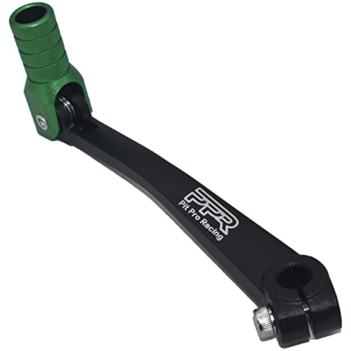CNC Aluminum Gear Shifter Lever, Foldable Gear Shift Lever Fit for 50cc 110cc 250cc CRF50 XR50 XR CRF Dirt Pit Monkey Bike Motorcycle ATV Quad Accessories Parts (Black&Green) - color: Black&Green
