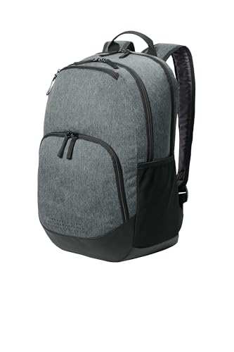 SPORT-TEK Unisex Rec Backpack | Laptop Bag for Women & Men, Gym Backpack with Padded Back & Ventilated Shoe Compartment - color: Heather Grey