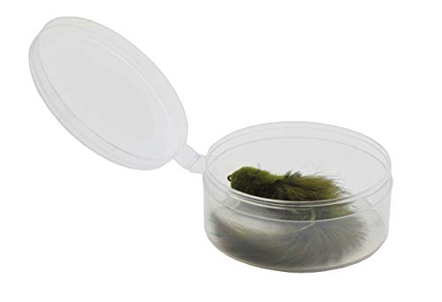 3 inch Diameter Plastic Containers w/Attached Lids-6 Pack -Great for Large Beads, Candy, Hardware, Coins