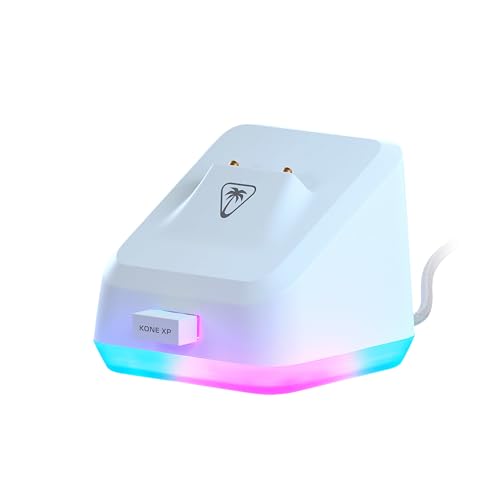 Turtle Beach Kone XP Air Wireless RGB Gaming Mouse for PC | 19K DPI Sensor, Rechargeable 100-Hr Battery, Charging Dock, 29 Programmable Inputs, Ergonomic, Bluetooth, 4D Wheel, White - color: White