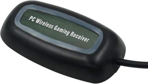 Mcbazel Wireless USB 2.0 Gaming Receiver Adapter for Microsoft Xbox 360 Desktop PC Laptop Gaming - Black