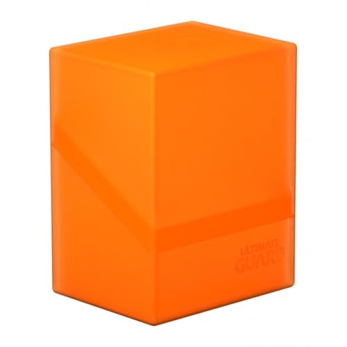 Ultimate Guard Boulder 80+ Classic, Deck Case for 80 Double-Sleeved TCG Cards, Topaz, Secure & Durable Storage for Trading Card Games, Soft-Touch Finish - color: Poppy Topaz, size: 80+