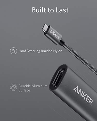 Anker USB C to HDMI Adapter (4K@60Hz), 310 USB-C Adapter (4K HDMI), for MacBook Pro, MacBook Air, iPad Pro, Pixelbook, XPS, Galaxy, and More(Compatible with Thunderbolt 3 Ports) | 4K HDMI for MacBook Pro, MacBook Air, iPad Pro, Pixelbook, XPS, Galaxy, and
