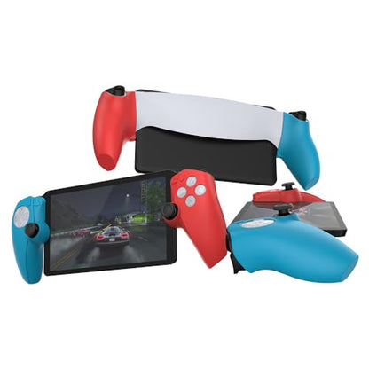Split Protective Case Controller Silicone Case Cover for PlayStation Portal Console Silicone Scratch Resistant Cover Case Protective Skin Cover (Red/Blue) - color: Red/Blue
