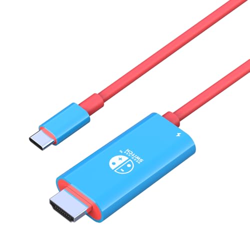 USB C to HDMI Cable 2 in 1 Steam Deck Adapter 4K 60Hz HDMI 100W Charging Port, Monitor TV Connector Cable USB C Dock for Steam Deck OLED/ROG Xbox Ally/iPad/Samsung Galaxy Dex/Tablet/iPhone 17 6.6TF