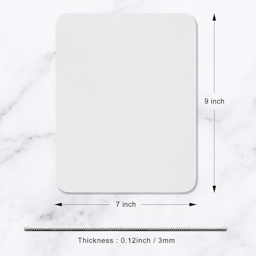 Hsurbtra Mouse Pad, Premium-Textured Square Mousepad 7 x 9 Inch, Thick 3 mm Anti-Slip Waterproof Rubber Pretty Cute Computer Mat for Office Gaming Laptop Women Kids Space Gray - color: Space Gray, size: Square Mousepad (7" x 9")