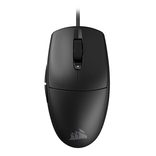Corsair M55 Wired Lightweight FPS Gaming Mouse – 16,000 DPI – Six Programmable Buttons – Textured Side Grips – Black - color: Black, style: Wired
