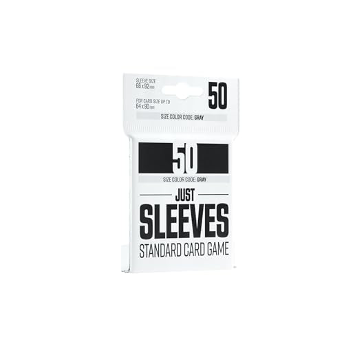 Just Sleeves | Pack of 50 Standard Card Sleeves for Board Game and Card Games | Professional Protection for Up to 50 Large TCG Decks & Gaming Cards | Black Color | Made by Gamegenic (GGX10004ML) - color: Black