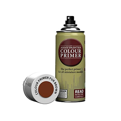 The Army Painter, Colour Primer Fur Brown, 400 ml spray acrilico | Primer spray base per miniature e modellismo, plastica Wargames, DnD e Warhammer - color: Fur Brown