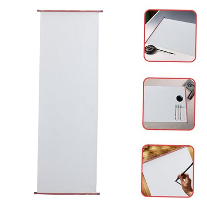 TEHAUX Water Painting Mat Chinese Calligraphy Water Mat Reusable Calligraphy Cloth Blank Paper Scrolls - size: 140.00X42.00X2.00CM