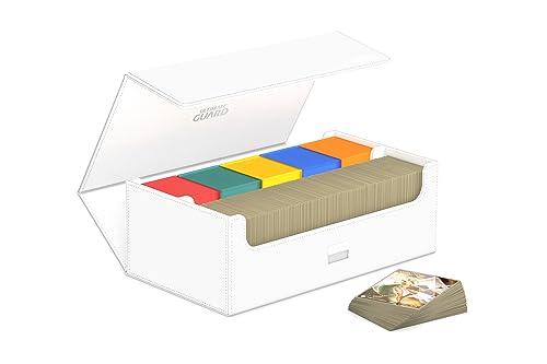 Ultimate Guard Arkhive 800+, Deck Case for 800 Double-Sleeved TCG Cards, White, Compatible with Boulders, Magnetic Closure & Microfiber Inner Lining - color: White, size: 800+