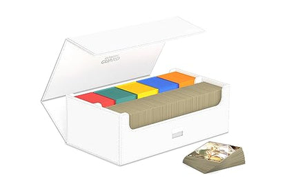 Ultimate Guard Arkhive 800+, Deck Case for 800 Double-Sleeved TCG Cards, White, Compatible with Boulders, Magnetic Closure & Microfiber Inner Lining - color: White, size: 800+