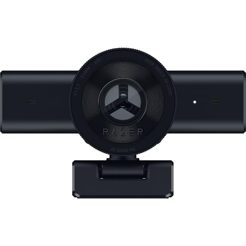 Razer Kiyo V2 X - Full HD Webcam 1080p, 60 FPS for Creators - Auto Focus - Wide Angle Lens - Built-in Microphone - Compatible with Open Broadcaster Software OBS and Xsplit | Black