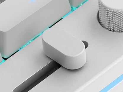 GLORIOUS GMMK Mechanical Numpad- 10 Key USB Programmable Keypad - Hot Swappable, Volume Control, RGB Backlit, Wired & Wireless Bluetooth - Laptop & Keyboard Accessories- White - color: White Ice