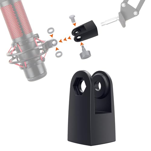 SUNMON Microphone Mount Adapter for HyperX QuadCast, Replacement for HyperX QuadCast Mount Adapter, Mic Stand Adapter for 3/8" Boom Arm - color: QuadCast Boom Arm Adapter