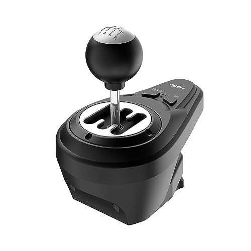PXN A7 Sim Racing Shifter for PC, Universal USB Gear Shifter | Realistic 6+R H-Pattern Shifting, Push-Down Reverse Lockout, USB Connectivity, Dual Programmable Buttons, Secure Clamp Mount