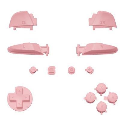 eXtremeRate Puffy Pink Repair ABXY D-pad ZR ZL L R Keys for Nintendo Switch Pro Controller, DIY Replacement Full Set Buttons for Nintendo Switch Pro Controller - Controller NOT Included - color: Puffy Pink
