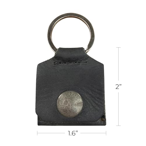Rustic Leather Switch Cartridge Game Keychain/SD Card/Guitar Pick Holder Handmade by Hide & Drink (Charcoal Black) - color: Charcoal Black