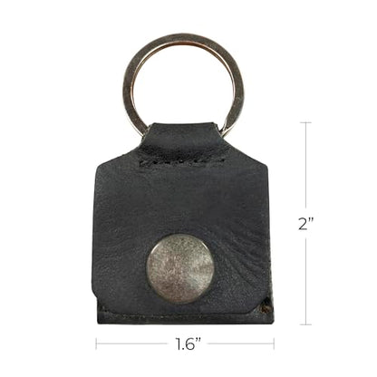 Rustic Leather Switch Cartridge Game Keychain/SD Card/Guitar Pick Holder Handmade by Hide & Drink (Charcoal Black) - color: Charcoal Black