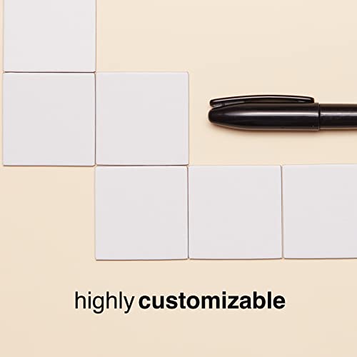 Square Board Game Tiles, 84 Large Blank Pieces for DIY Custom Game Design | Same size as Carcassonne tiles. Build personalized tabletop games with durable blank square tiles.