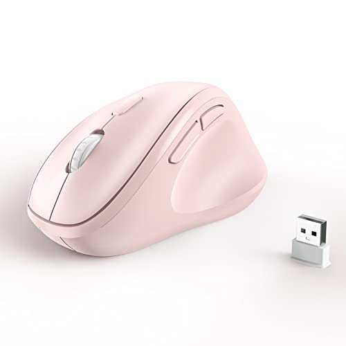 MICROPACK Digitally Yours Ergonomic Wireless Mouse with USB Receiver for PC, Laptop and Desktop, Pink - color: Pink, size: USB Wireless