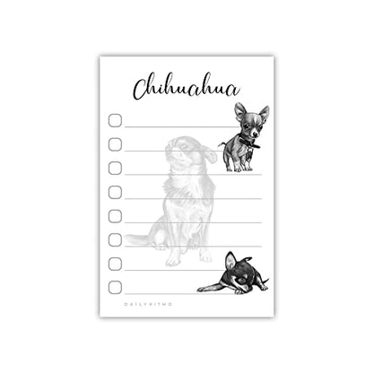 Chihuahua Sticky Notepad to Do List | Chihuahua Dog Lover Gifts for Women | Office School Supply Sticky Notes 4"x6" 50 Pages - size: Chihuahua