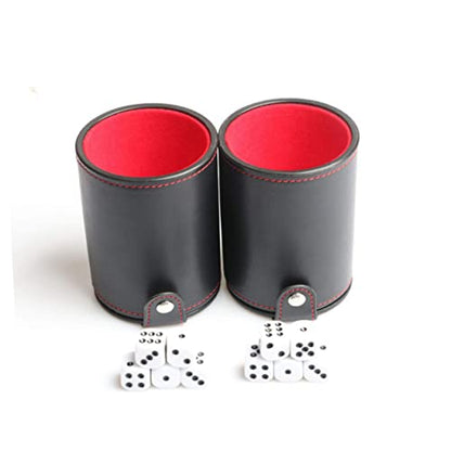 Kisangel Double Layer Dice Cups Pu Leather Shaking Dice Storage for Ktv and Bar Games Quiet and Easy to Clean for Parties and Family Fun Not Included