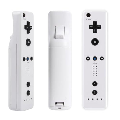 TechKen Wii Controllers 2 Pack - Remote with Silicone Case and Wrist Strap for Wii U - color: White