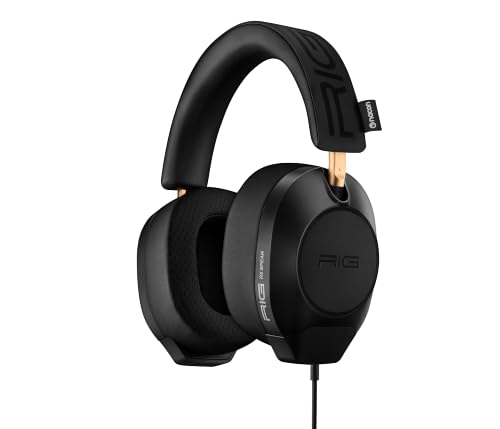 RIG R5 Spear MAX HD Wired PC Gaming Headset | 40mm GrapheneQ™ Drivers, USB-C Audio DAC, Dolby Atmos 3D Audio, Detachable Noise-Canceling Mic, Memory Foam, 3.5mm, USB-C - color: Black