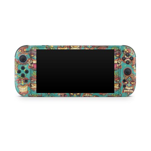 Glossy Glitter Gaming Skin Compatible with Nintendo Switch 2 Console Only - Crazy Tikis - Premium 3M Vinyl Protective Wrap Decal Cover - Easy to Apply | Crafted in The USA by MightySkins - color: Crazy Tikis, size: Switch 2 Console Skin Only, style: Gloss