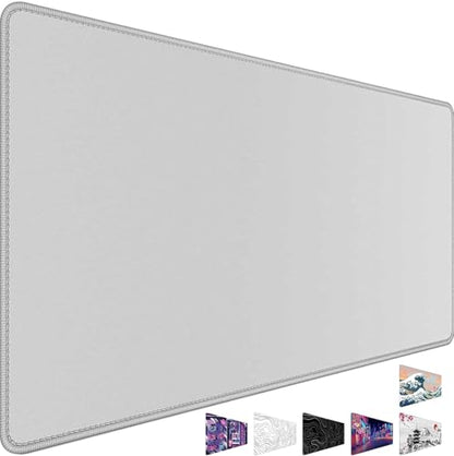 Large Mouse Pad Desk Mat Large Office Desk Pad with Stitched Edges, Gray | 31.5" x 15.7" Mousepad Non-Slip Waterproof Rubber Base PC Laptop Home Office Accessories - color: Gray, size: 31.5" x 15.7"