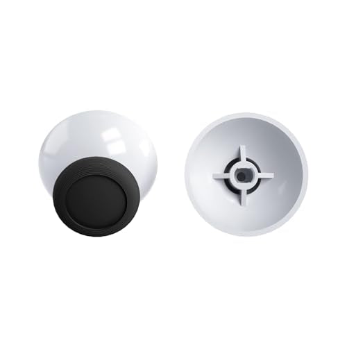 eXtremeRate Robot White & Black Replacement 3D Joystick Thumbsticks, Analog Thumb Sticks with Cross Screwdriver for Nintendo Switch Pro Controller - color: Black & Robot White