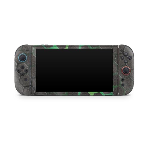 Glossy Glitter Gaming Skin Compatible with Nintendo Switch 2 Console Only - Green Hex - Premium 3M Vinyl Protective Wrap Decal Cover - Easy to Apply | Crafted in The USA by MightySkins - color: Green Hex, size: Switch 2 Console Skin Only, style: Glossy Gl