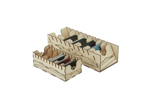The Broken Token Game Organizer Compatible with Dune: Imperium - Wooden Game Organizing Box with Multiple Trays - style: Dune Imperium