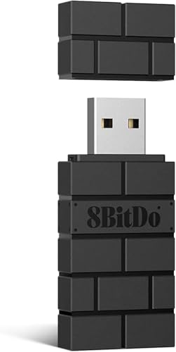 8BitDo Wireless USB Adapter 2 for Switch/Switch 2/Pro Controller, Windows PC, Mac & Raspberry Pi, Compatible with Xbox Series X & S, Xbox One Bluetooth, PS5 Controller-Black - color: USB Adapter2-Black
