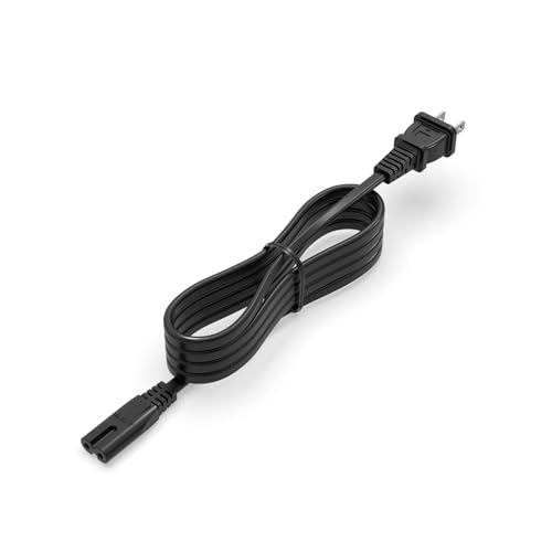 Superer 10 ft AC Power Cord Cable Fit for Sony PS5 PS4 PS3 Slim PlayStation 5 4 3, Xbox Series X/S, Xbox One X/S, TV, Printer, Speaker, Universal IEC C7 Figure 8 2 Prong Replacement Cables, ETL Listed - size: 10 Ft, style: 1 Pack