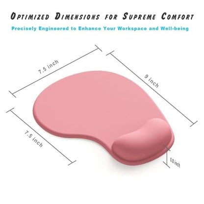 Office Mousepad with Gel Wrist Support - Ergonomic Gaming Desktop Mouse Pad Wrist Rest - Design Gamepad Mat Rubber Base for Laptop Computer -Silicone Non-Slip Special-Textured Surface (02Grey) - color: 02Grey