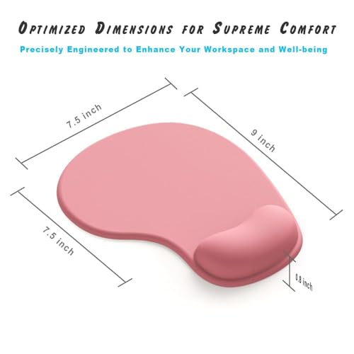 Office Mousepad with Gel Wrist Support - Ergonomic Gaming Desktop Mouse Pad Wrist Rest - Design Gamepad Mat Rubber Base for Laptop Computer -Silicone Non-Slip Special-Textured Surface (03Black) - color: 03Black